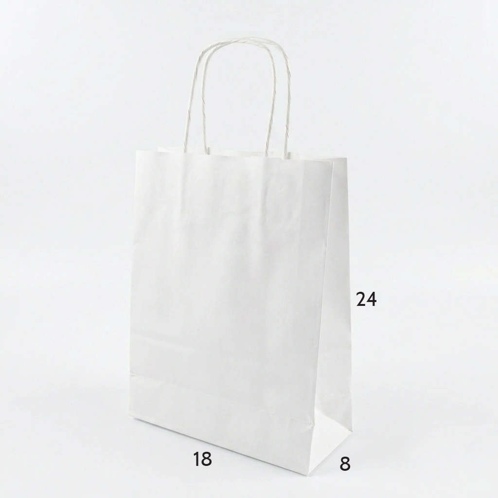 Burgu Saplı Kraft Çanta 18x8x24