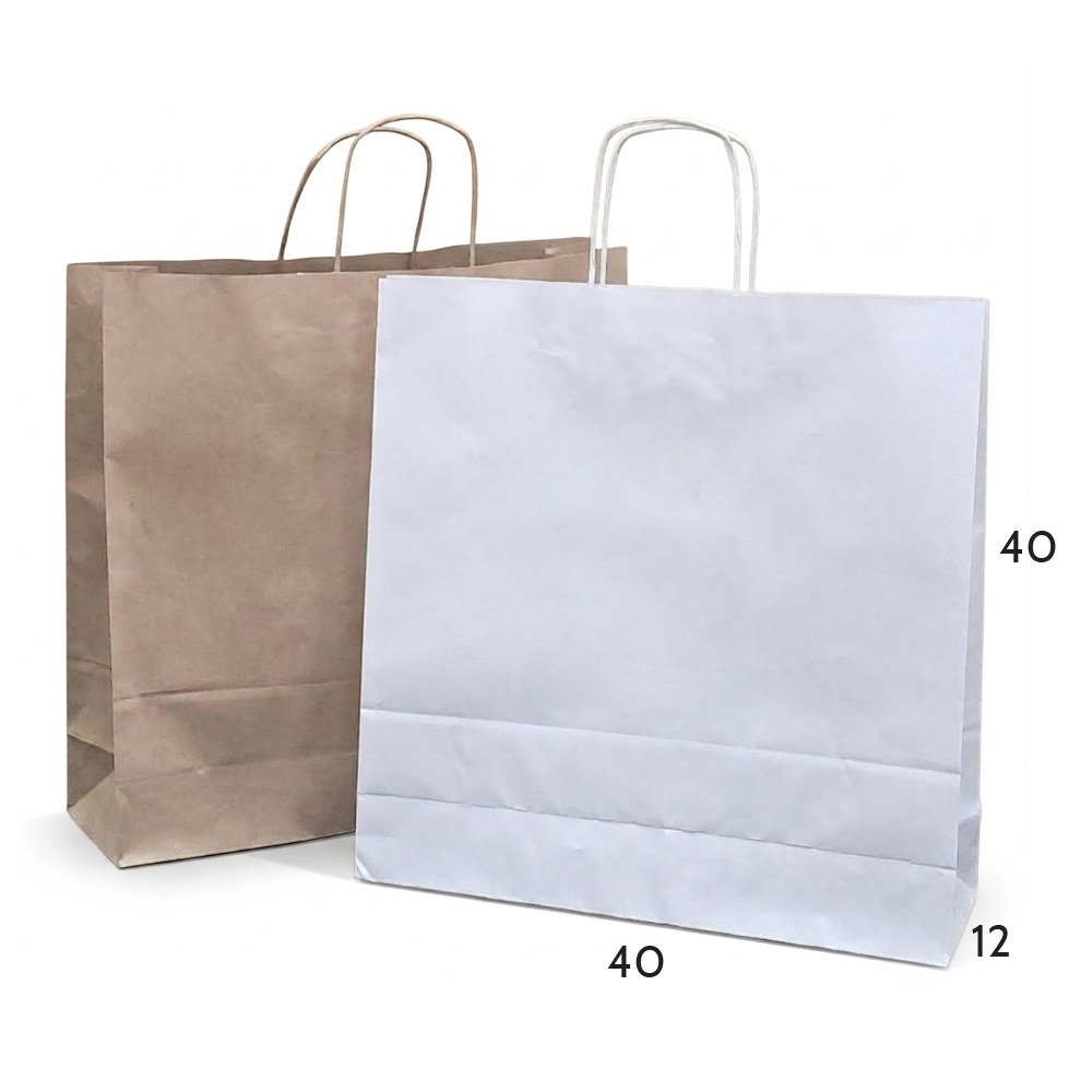 Burgu Saplı Kraft Çanta 40x12x40