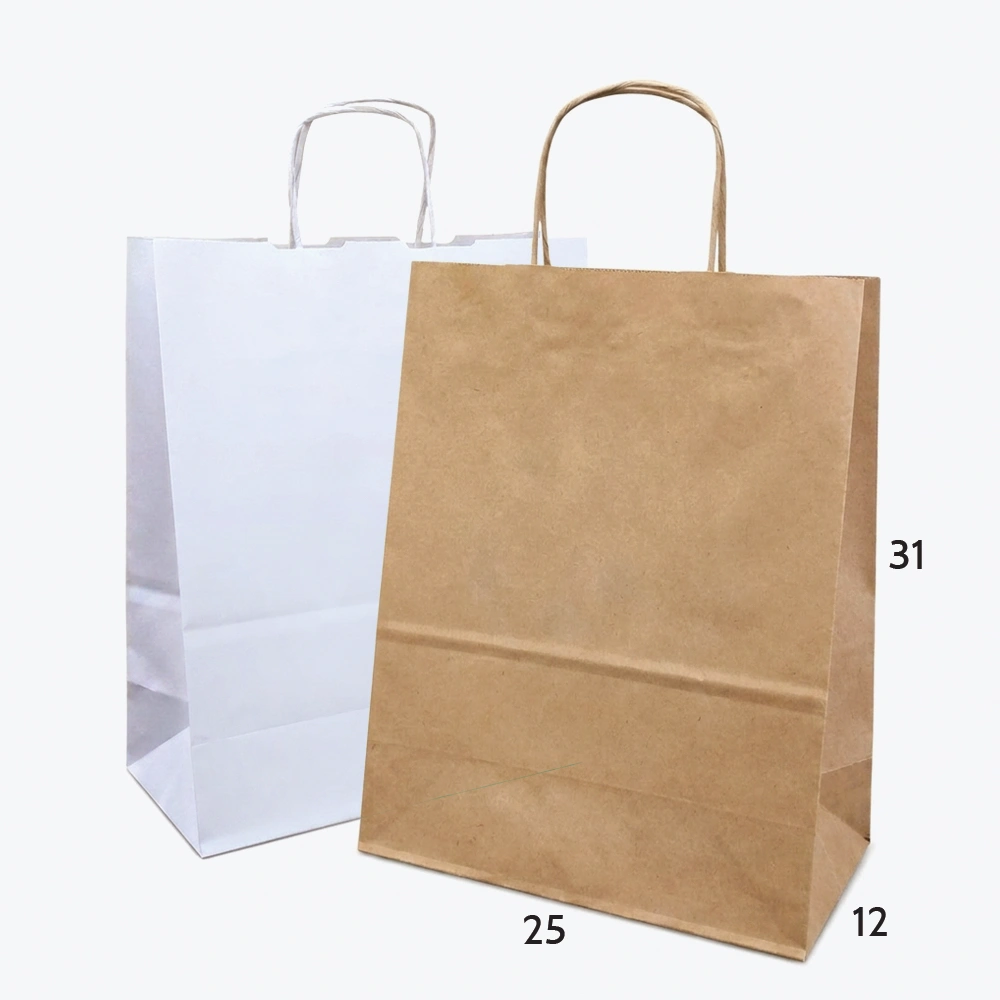 Burgu Saplı Kraft Çanta 25x12x31