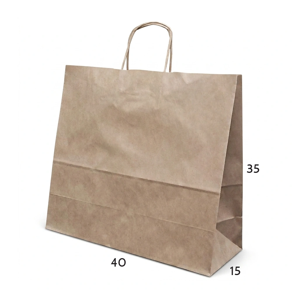 Burgu Saplı Kraft Çanta 40x15x35