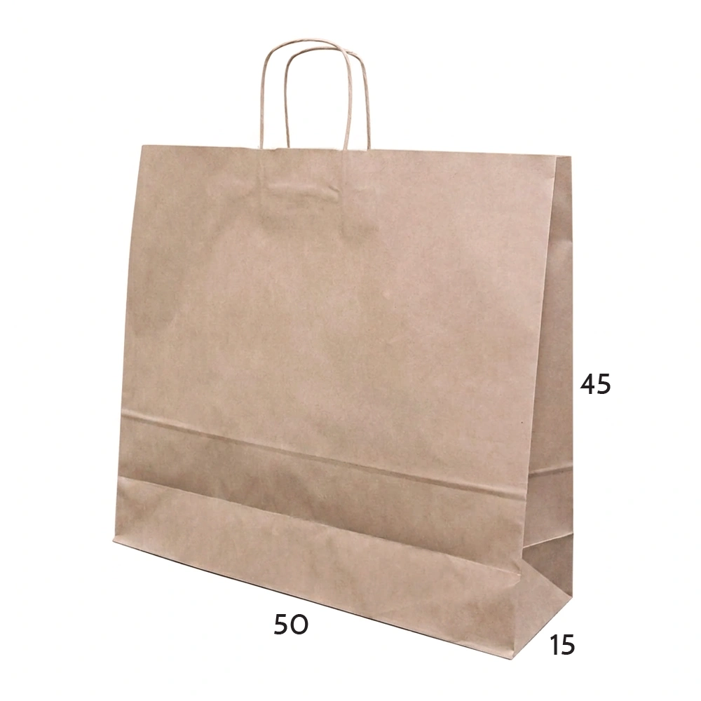 Burgu Saplı Kraft Çanta 50x15x45