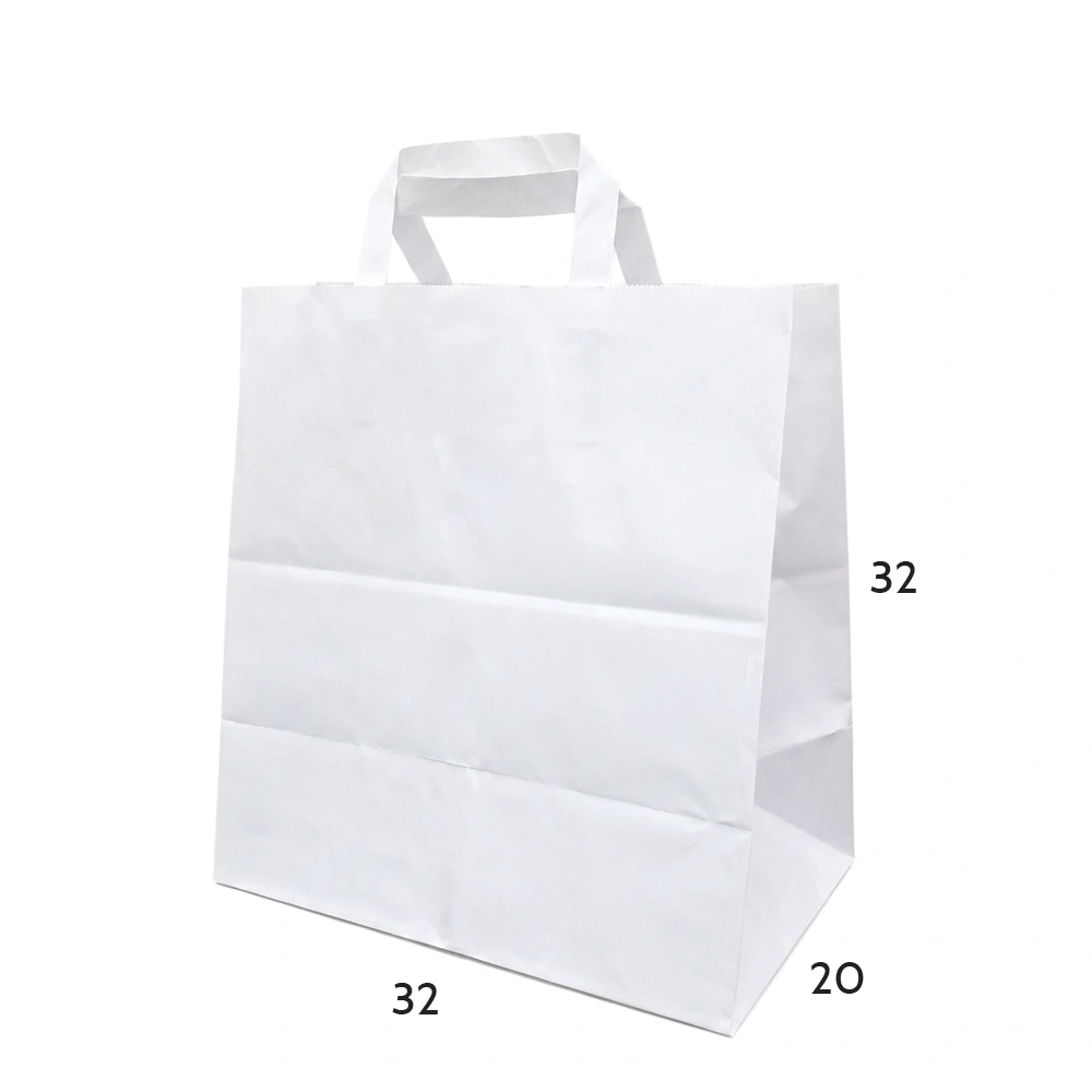 Düz (Flat) Saplı Kraft Çanta 32x20x32