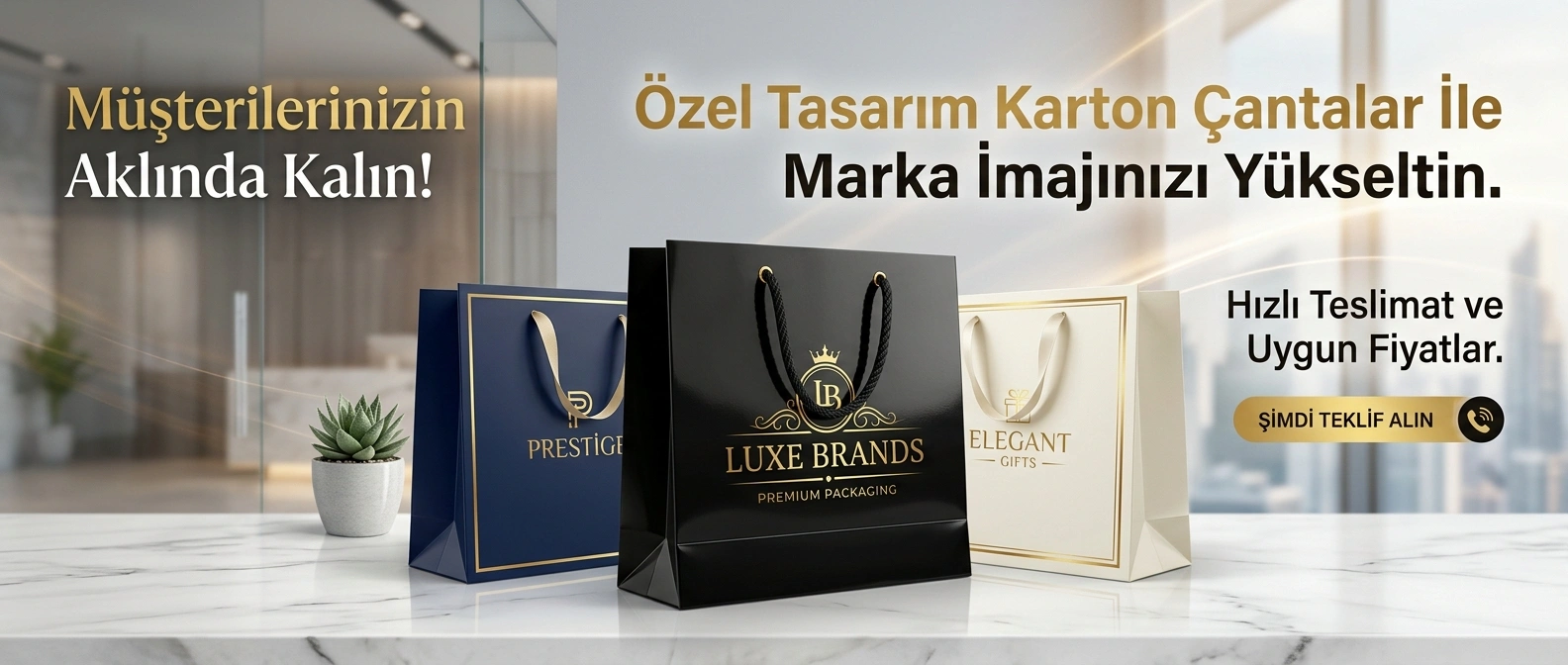 Firmanıza Özel Baskılı Premium Karton Çantalar Fiyatlar
